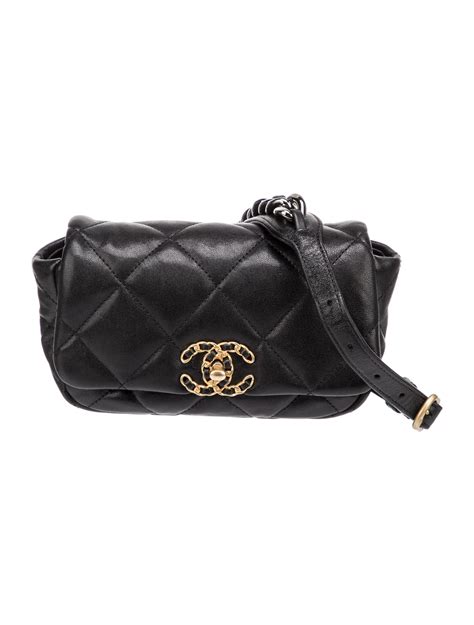 chanel 19 waist bag black|Chanel waist bags for women.